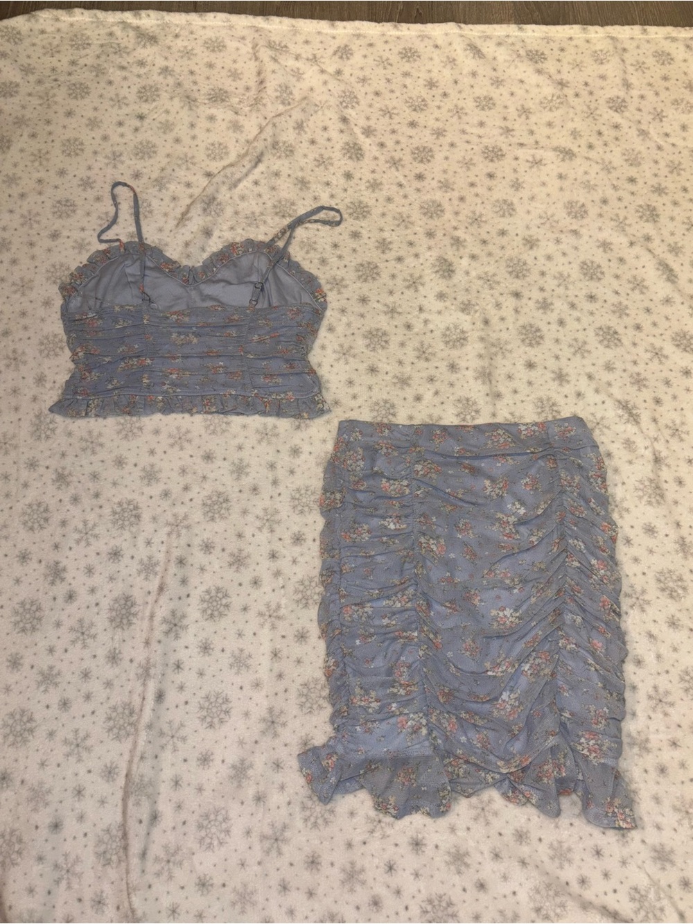 Blue Floral Skirt Set - Picture 2 of 4